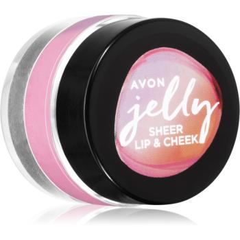 Avon Jelly multifunkcionális smink ajkakra és arcra árnyalat Radiant Rose 5 ml