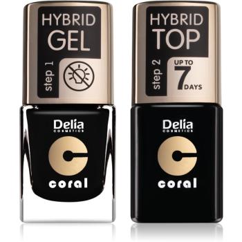 Delia Cosmetics Coral Nail Enamel Hybrid Gel kozmetika szett hölgyeknek odstín 26