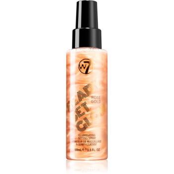 W7 Cosmetics Ready/Set/Glow élénkítő fixáló spray árnyalat Rose Gold 100 ml