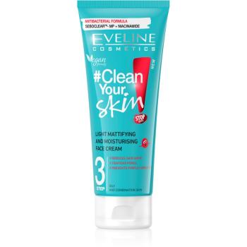 Eveline Cosmetics #Clean Your Skin hidratáló mattító krém 75 ml