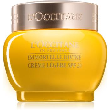 L’Occitane Immortelle Divine Light Cream SPF 20 könnyű hidratáló krém a ráncok ellen SPF 20 50 ml
