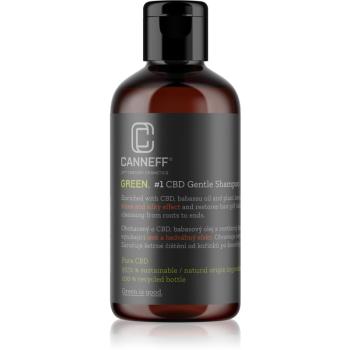 Canneff Green CBD Gentle Shampoo regeneráló sampon a fénylő és selymes hajért 200 ml