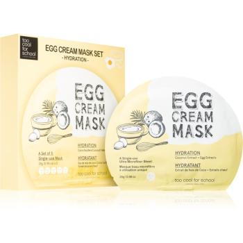 Too Cool For School Egg Cream Mask hidratáló és élénkítő arcmaszk 5x28 g