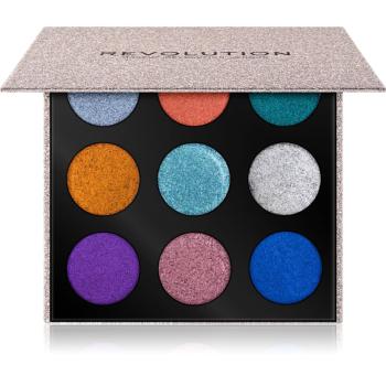 Makeup Revolution Pressed Glitter Palette highlighter paletta árnyalat Illusion 10.8 g