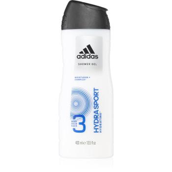 Adidas Hydra Sport tusfürdő gél arcra, testre és hajra 3 az 1-ben 400 ml