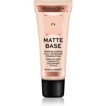 Makeup Revolution Matte Base fedő make-up árnyalat F3 28 ml
