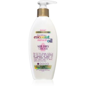 OGX Coconut Miracle Oil tápláló termovédő krém a gyorsabban beszárított hajhoz 177 ml