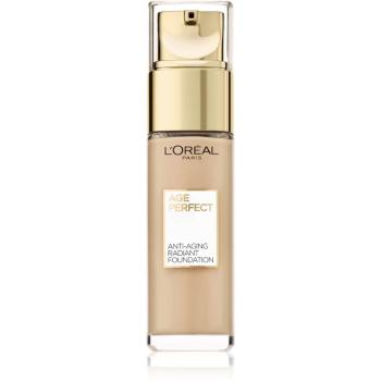 L’Oréal Paris Age Perfect öregedésgátló, ragyogást adó alapozó árnyalat 130 Golden Ivory 30 ml