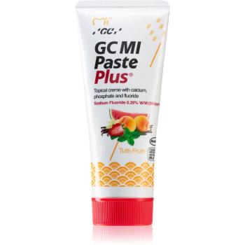 GC MI Paste Plus ásványfeltöltő védőkrém az érzékeny fogakra fluoriddal íz Tutti Frutti 35 ml