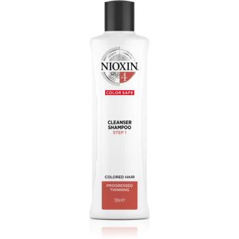 Nioxin System 4 Color Safe Cleanser Shampoo finom állagú sampon a festett és károsult hajra 300 ml
