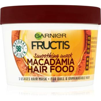 Garnier Fructis Macadamia Hair Food hajpakolás fakó, kezelhetetlen hajra 390 ml