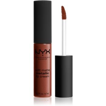NYX Professional Makeup Soft Matte Metallic Lip Cream matt metál hatású folyékony ajakrúzs árnyalat 12 Dubai 6.7 ml