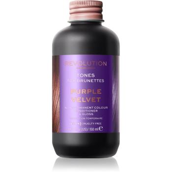 Revolution Haircare Tones For Brunettes tonizáló balzsam a barna árnyalatú hajra árnyalat Purple Velvet 150 ml