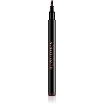 Makeup Revolution Micro Brow Pen precíz szemöldökceruza árnyalat Dark Brown 1 ml