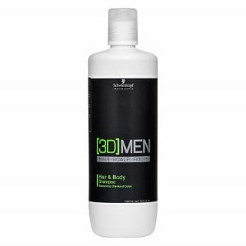 Schwarzkopf Professional 3DMEN Hair & Body Shampoo sampon és tusfürdő 2in1 férfiaknak 1000 ml