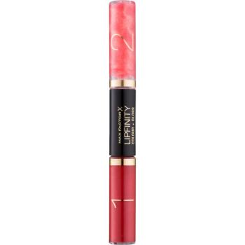 Max Factor Lipfinity Colour and Gloss hosszan tartó rúzs és ajakfény 2 az 1-ben árnyalat 560 Radiant Red 2x3 ml