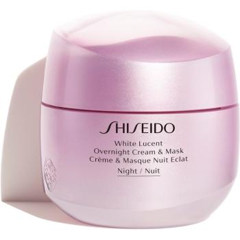 Shiseido White Lucent Overnight Cream & Mask éjszakai hidratáló maszk és krém a pigment foltok ellen 75 ml