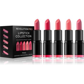 Revolution PRO Lipstick Collection rúzs szett 5 db árnyalat Pinks 5 db