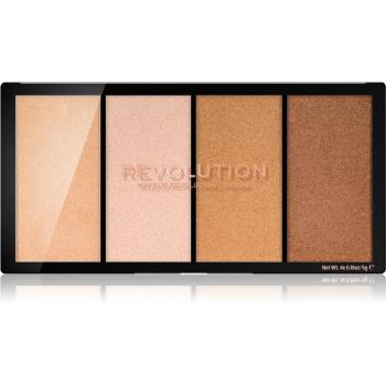 Makeup Revolution Reloaded bőrvilágosító paletta árnyalat Lustre Lights Warm 4 x 5 g