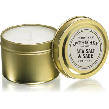 Paddywax Apothecary Sea Salt & Sage illatos gyertya alumínium dobozban 56 g