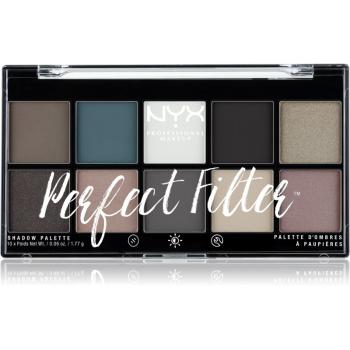 NYX Professional Makeup Perfect Filter Shadow Palette szemhéjfesték paletta árnyalat 04 Gloomy Days 10 x 1.77 g