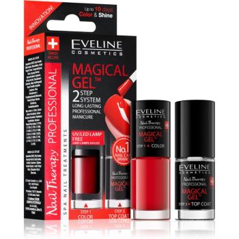 Eveline Cosmetics Nail Therapy Professional géles körömlakk UV/LED lámpa használata nélkül árnyalat 01 2x5 ml