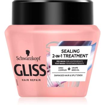 Schwarzkopf Gliss Sealing 2-IN-1 Treatment regeneráló maszk a károsult hajra 400 ml