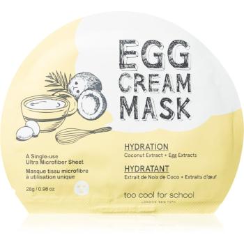 Too Cool For School Egg Cream Mask hidratáló és élénkítő arcmaszk 28 g