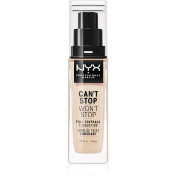 NYX Professional Makeup Can't Stop Won't Stop Magas fedésű alapozó árnyalat 1.5 Fair 30 ml