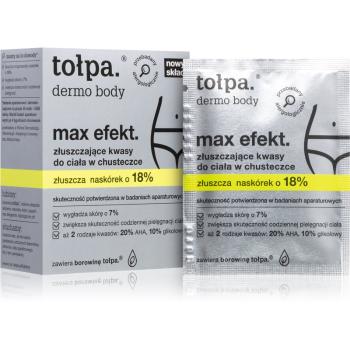 Tołpa Dermo Body Max Efekt tisztító törlőkendő peeling hatással 8 db