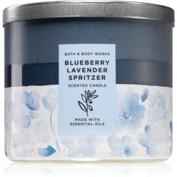 Bath & Body Works Blueberry Lavender Spritzer illatos gyertya 411 g