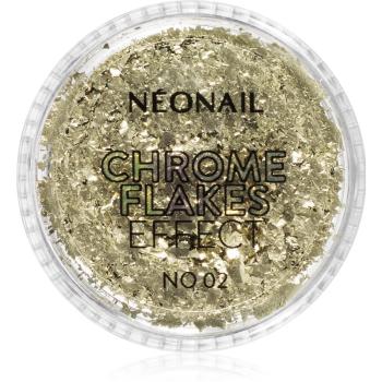 NeoNail Chrome Flakes Effect No. 02 csillogó por körmökre 0,5 g