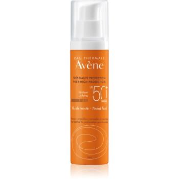 Avène Sun Sensitive színezett védő folyadék a normál és vegyes bőrre SPF 50+ 50 ml