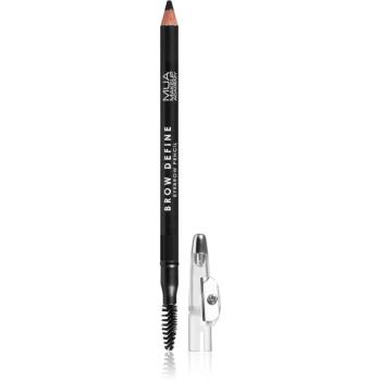 MUA Makeup Academy Brow Define tartós szemöldök ceruza kefével árnyalat Black 1.2 g