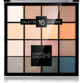 Gabriella Salvete Eyeshadow 16 Shades Palette szemhéjfesték paletta árnyalat 01 Gold 20,8 g