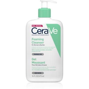 CeraVe Cleansers tisztító habzó gél normál és zsíros bőrre 473 ml