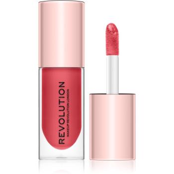 Makeup Revolution Pout Bomb dúsító ajakfény magasfényű árnyalat Peachy 4.6 ml