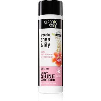 Organic Shop Organic Shea & Lily élénkítő kondicionáló a fényes hajért és a könnyű fésülésért 280 ml