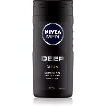 Nivea Men Deep tusfürdő gél arcra, testre és hajra 250 ml