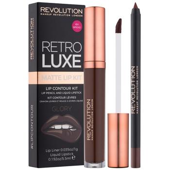 Makeup Revolution Retro Luxe matt szett ajkakra árnyalat Glory 5.5 ml