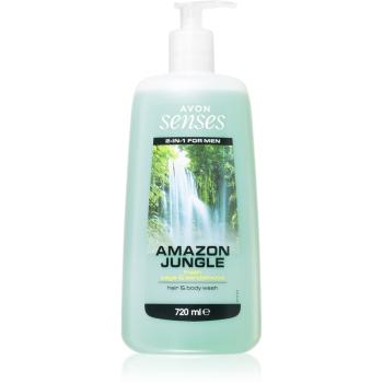 Avon Senses Amazon Jungle tusfürdő gél testre és hajra uraknak 720 ml
