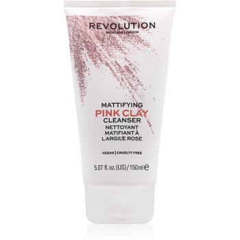 Revolution Skincare Pink Clay tisztító hab mattító hatással 150 ml