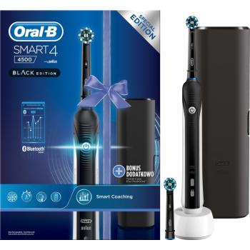 Oral B Smart 4 4500 Black Edition elektromos fogkefe + tok D601.523.3X