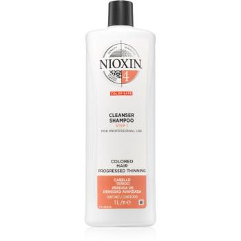 Nioxin System 4 Color Safe Cleanser Shampoo finom állagú sampon a festett és károsult hajra 1000 ml