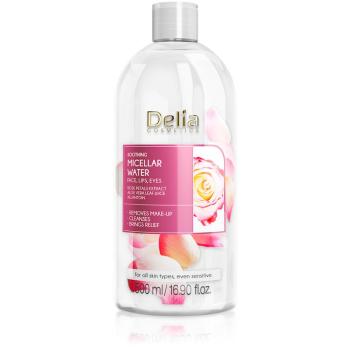 Delia Cosmetics Micellar Water Rose Petals Extract micellás tisztító víz nyugtató hatással 500 ml