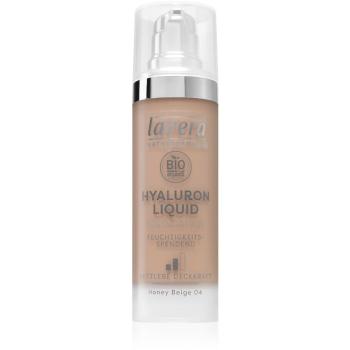 Lavera Hyaluron Liquid Foundation könnyű make-up hialuronsavval árnyalat 04 Honey Beige 30 ml