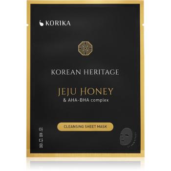 KORIKA Korean Heritage szövet arcmaszk tisztító hatással Jeju honey & AHA - BHA complex sheet mask