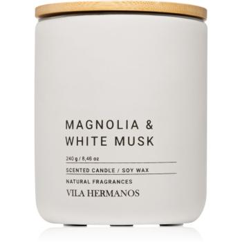 Vila Hermanos Concrete Magnolia & White Musk illatos gyertya 240 g