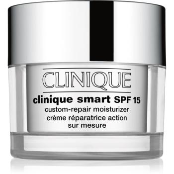 Clinique Clinique Smart™ SPF 15 Custom-Repair Moisturizer nappali ránctalanító krém a száraz és kombinált bőrre SPF 15 50 ml