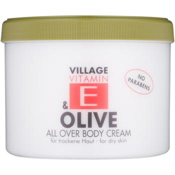 Village Vitamin E Olive testápoló krém parabénmentes 500 ml
